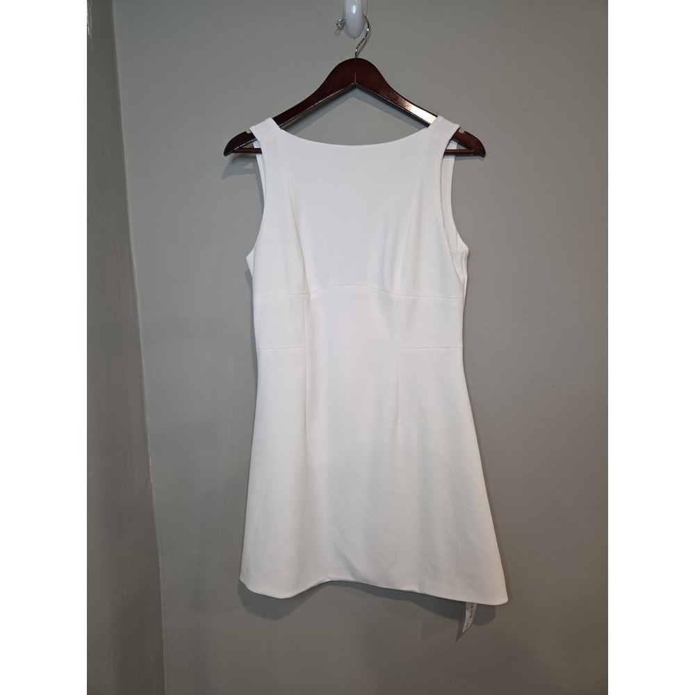 LuFeng White Mini Dress Womens Large‎ Low Back Sleeveless Graduation Wedding L